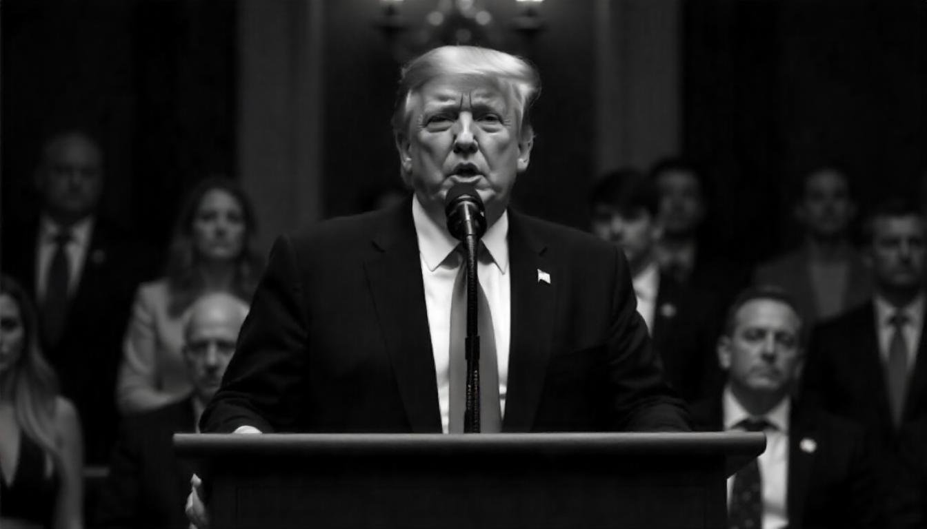 Illustration « Le discours de Trump au congrès », par Sergio Primavera