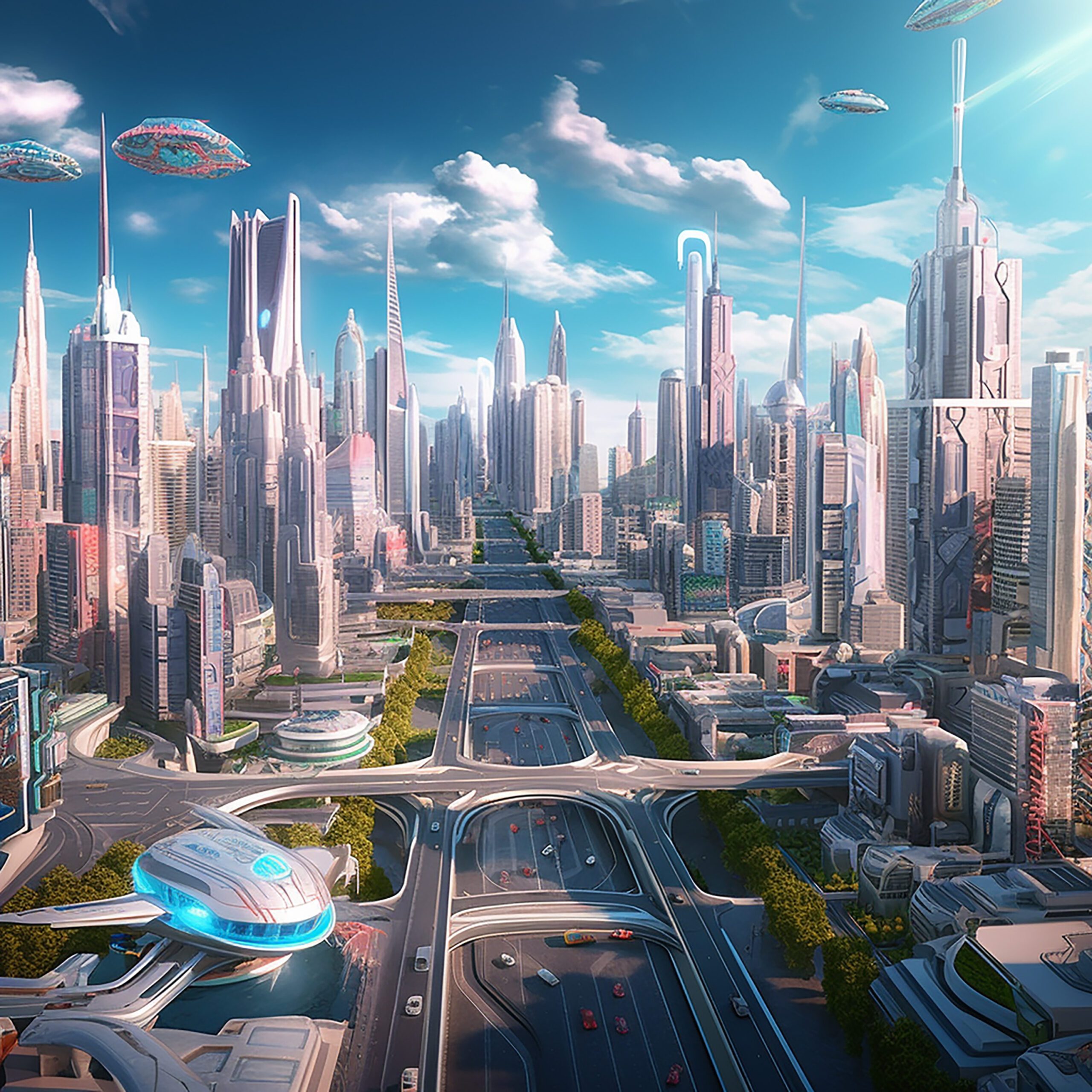 Illustration « Genève 22ᵉ siècle : Entre rêve antique et futurisme effervescent », par Sergio Primavera