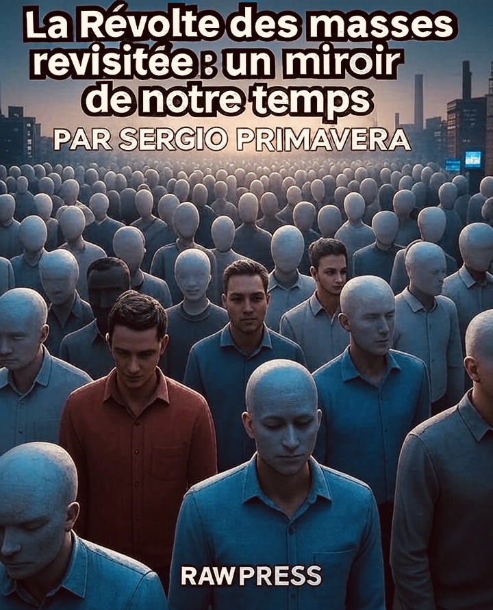 Illustration « La Révolte des masses revisitée : un miroir de notre temps », par Sergio Primavera