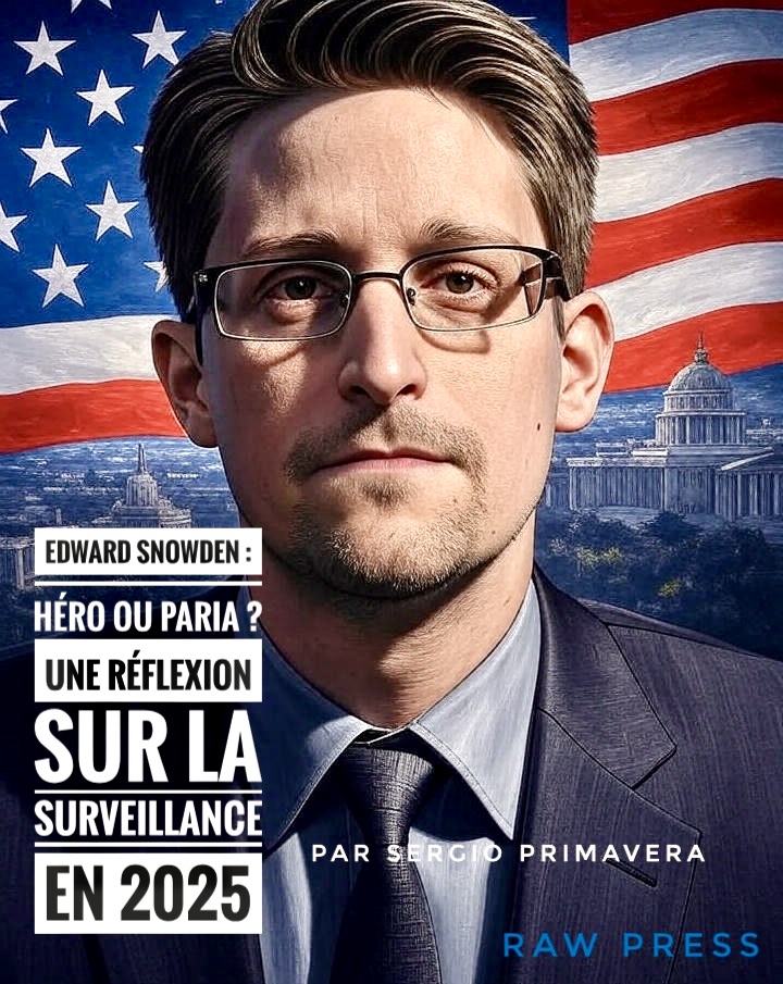 Illustration « Edward Snowden : héros ou paria ? Une réflexion sur la surveillance en 2025 », par Sergio Primavera