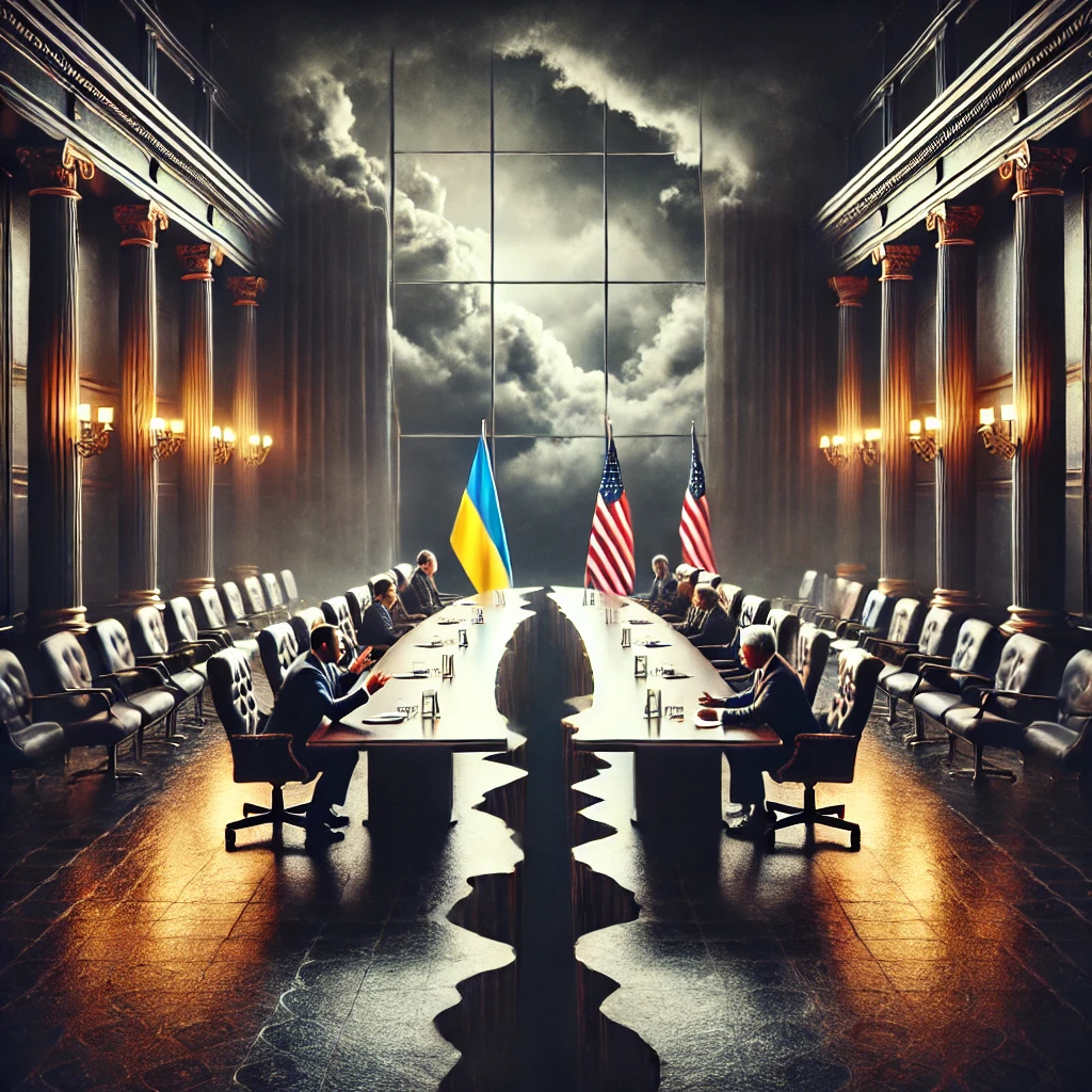Illustration « Zelensky chez Trump : un choc de réalités géopolitiques », par Sergio Primavera